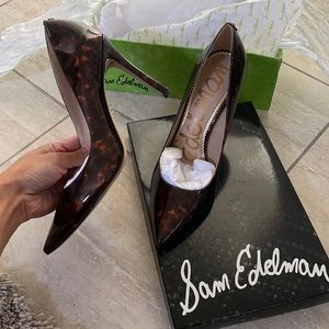 Sam Edelman Hazel Tortoise Patent Heel Pumps 7